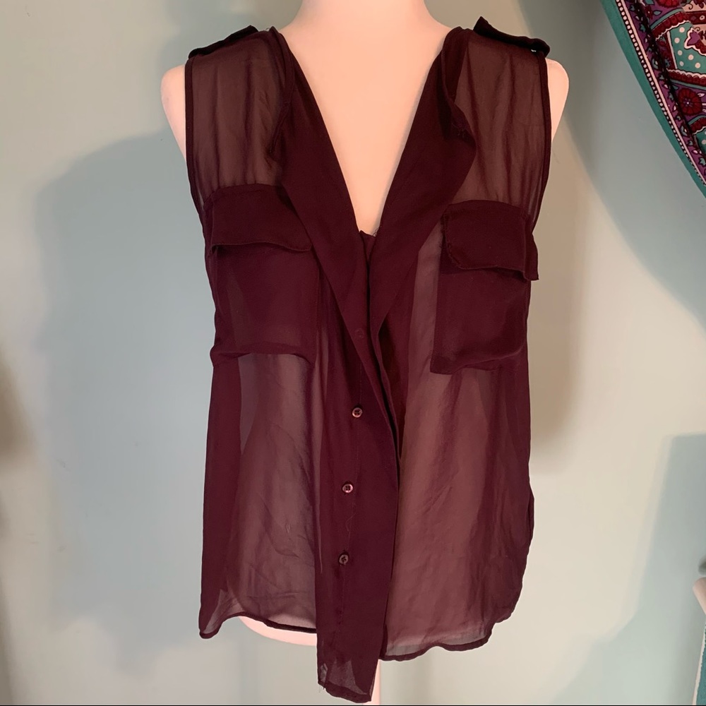 Cotton On: Purple Button Up Blouse